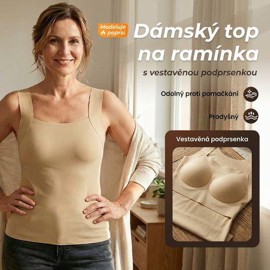 💖 (M-2XL) Tvarující top s vestavěnou podprsenkou 💃