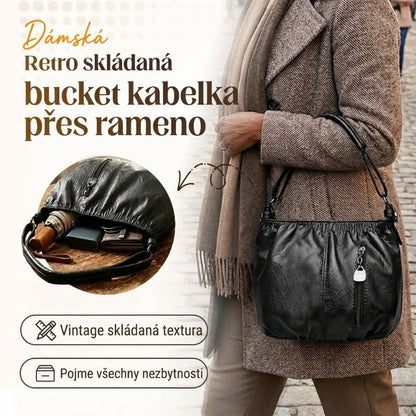 👜Ležérní plisovaná taška z měkké kůže, taška přes rameno
