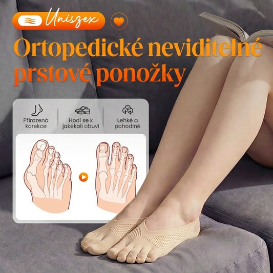 🔥Unisex neviditelné korekční pětiprsté ponožky