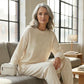🔥Dámský set: top s nepravidelným lemem a ležérní kalhoty