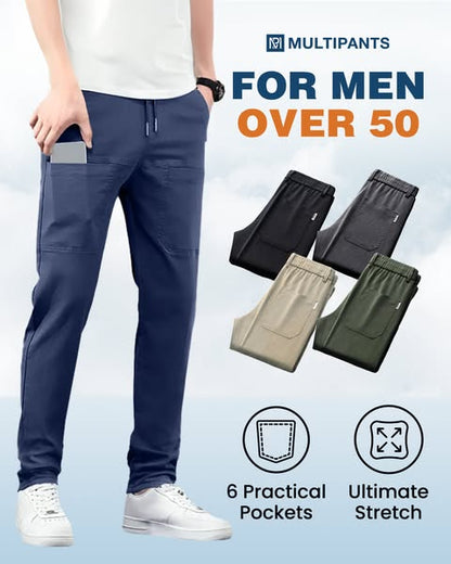🔥 Odolné kalhoty pro volný čas s vysokou elasticitou a několika kapsami【S-4XL】