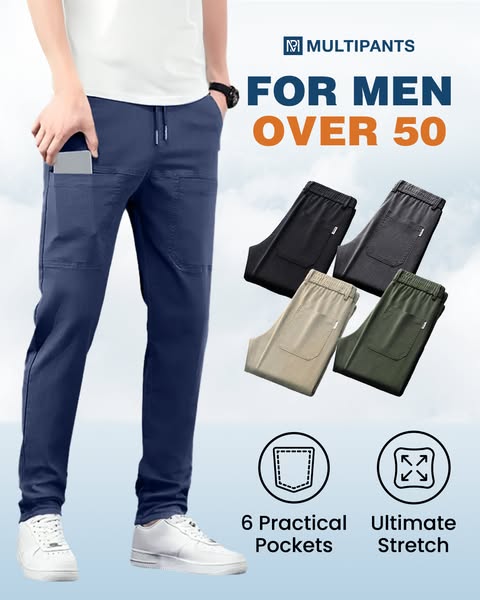🔥 Odolné kalhoty pro volný čas s vysokou elasticitou a několika kapsami【S-4XL】