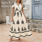 👗Dámské ležérní maxišaty s výstřihem do V ve stylu boho🌺