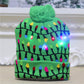 LED pletená vánoční čepice