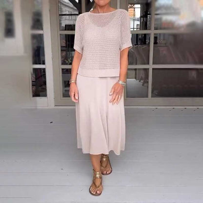 👗Dvoudílná souprava pro ženy, háčkované a pletené šaty✨