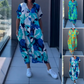 🌿Dámské elegantní šaty s V‑výstřihem a potiskem S–3XL