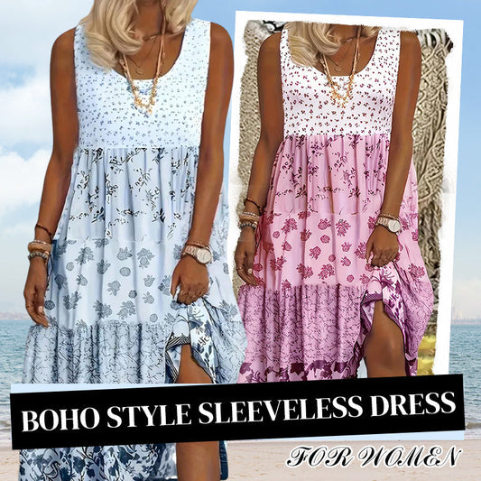 ✨👗 Boho Styl Bezrukávové Šaty pro Ženy