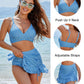 👙Vysoký pas bikiny sety dámské bříško kontrola Gingham