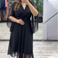 Dámské elegantní šaty s výstřihem do V