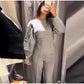 Dámská sada: slim fit mikina a kalhoty se širokými nohavicemi