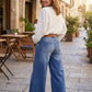 👖 Dámské vintage džíny s vysokým pasem a širokými nohavicemi