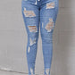 👖 Dámské Skinny Napnuté Roztrhané Farmářské Kalhoty