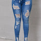 👖 Dámské Skinny Napnuté Roztrhané Farmářské Kalhoty