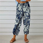 Vintage Květinové Vysoké Derezis Jogger Kalhoty