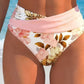 Dámský květinový bikinový set s vysokým pasem