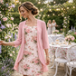 Dámský elegantní šifonový set: šaty a kardigan