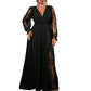🌸 Dámské elegantní šaty s krajkovým vsadkem a výstřihem do V