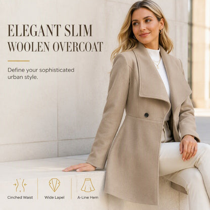 🧥✨ Dámský Elegantní Vypasovaný Kabát s Klopami – Stylový & Ženský Vzhled