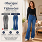 💖☁️ Dámské džíny s vysokým elastickým pasem a zvonovými nohavicemi – 3/4 i plná délka, s podložkou i bez, S–4XL👖